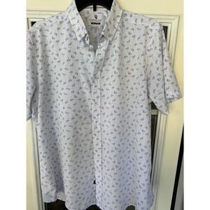 International Report white shirt w/flamingo and 4-way stretch fabric XL